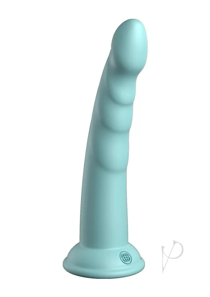 Dillio Platinum Slim Seven Silicone Dildo 7in Teal Dillio Dildos