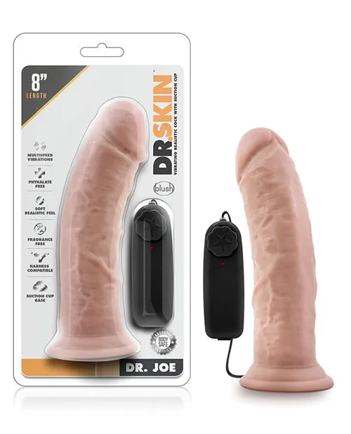 Dr Skin Female Sex Toys Dr Skin Silver Collection Dr Joe Vibrating Dildo with Wired Remote Control 8in Vanilla Dr Skin Female Sex Toys Dr Skin Silver Collection Dr Joe Vibrating Dildo with Wired Remote Control 8in Vanilla