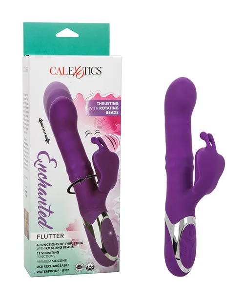 Enchanted Vibrators Enchanted Flutter Rechargeable Silicone Dual Action Rabbit Vibrator Purple Enchanted Vibrators Enchanted Flutter Rechargeable Silicone Dual Action Rabbit Vibrator Purple