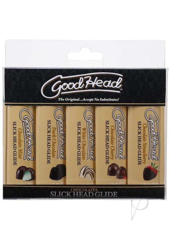 Enhancers GoodHead Slick Head Glide Chocolates 5 Pack 1oz Good Head