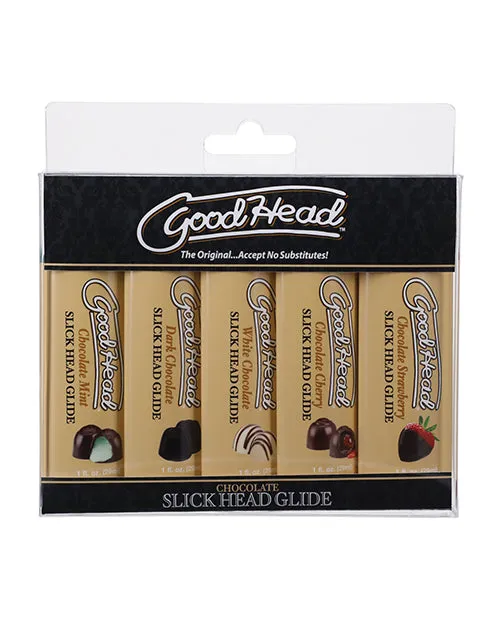 Enhancers GoodHead Slick Head Glide Chocolates 5 Pack 1oz Good Head Enhancers GoodHead Slick Head Glide Chocolates 5 Pack 1oz Good Head