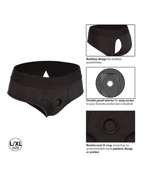 Female Sex Toys Boundless Boundless Backless Brief Harness LXL Black Female Sex Toys Boundless Boundless Backless Brief Harness LXL Black