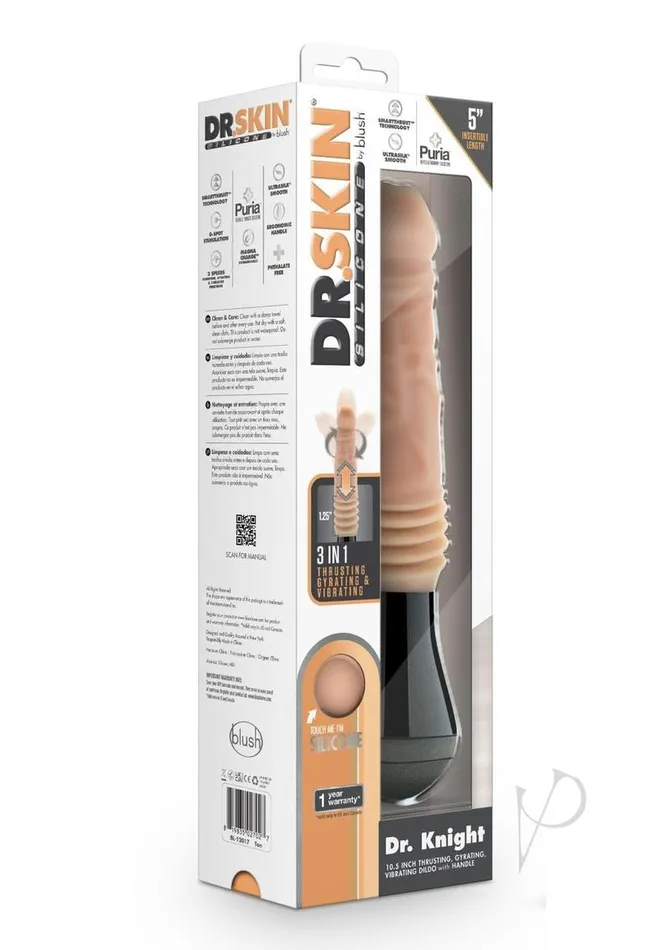 Female Sex Toys Dr Skin Dr Skin Platinum Collection Silicone Dr Knight Rechargeable Thrusting Gyrating Vibrating Dildo 105in Vanilla Female Sex Toys Dr Skin Dr Skin Platinum Collection Silicone Dr Knight Rechargeable Thrusting Gyrating Vibrating Dildo 105in Vanilla