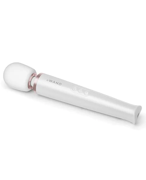 Female Sex Toys Le Wand Le Wand Rechargeable Silicone Massager Pearl White