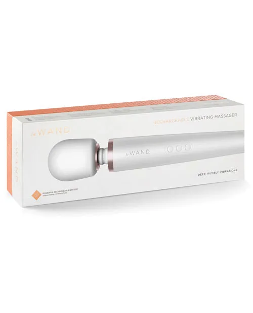 Female Sex Toys Le Wand Le Wand Rechargeable Silicone Massager Pearl White