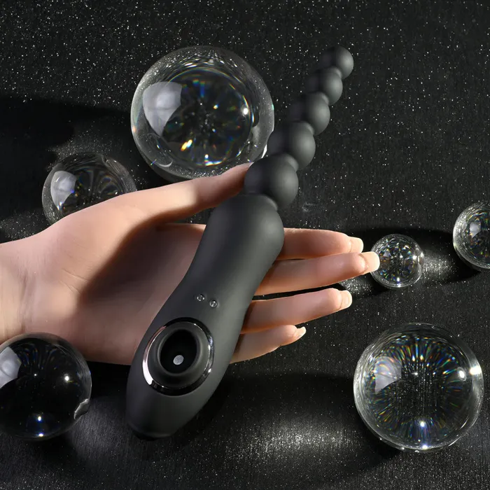 Female Sex Toys Playboy Pleasure Let It Bead Vibrating Anal Beads Clitoral Suction Playboy Pleasure