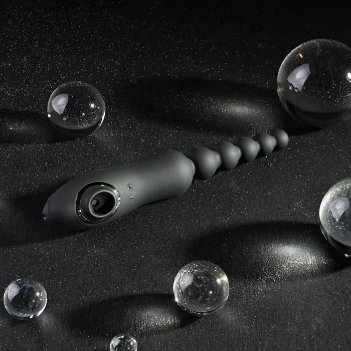 Female Sex Toys Playboy Pleasure Let It Bead Vibrating Anal Beads Clitoral Suction Playboy Pleasure