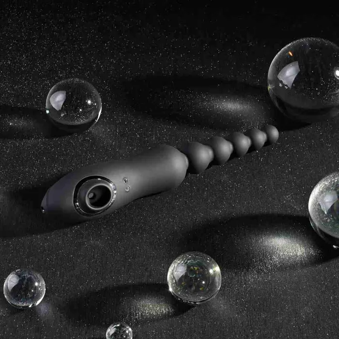 Female Sex Toys Playboy Pleasure Let It Bead Vibrating Anal Beads Clitoral Suction Playboy Pleasure
