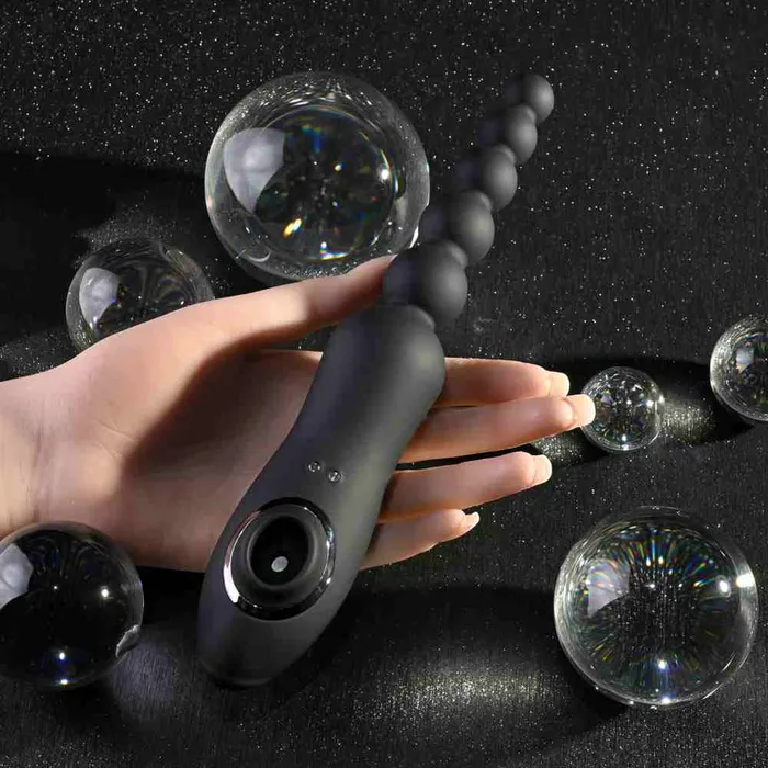 Female Sex Toys Playboy Pleasure Let It Bead Vibrating Anal Beads Clitoral Suction Playboy Pleasure