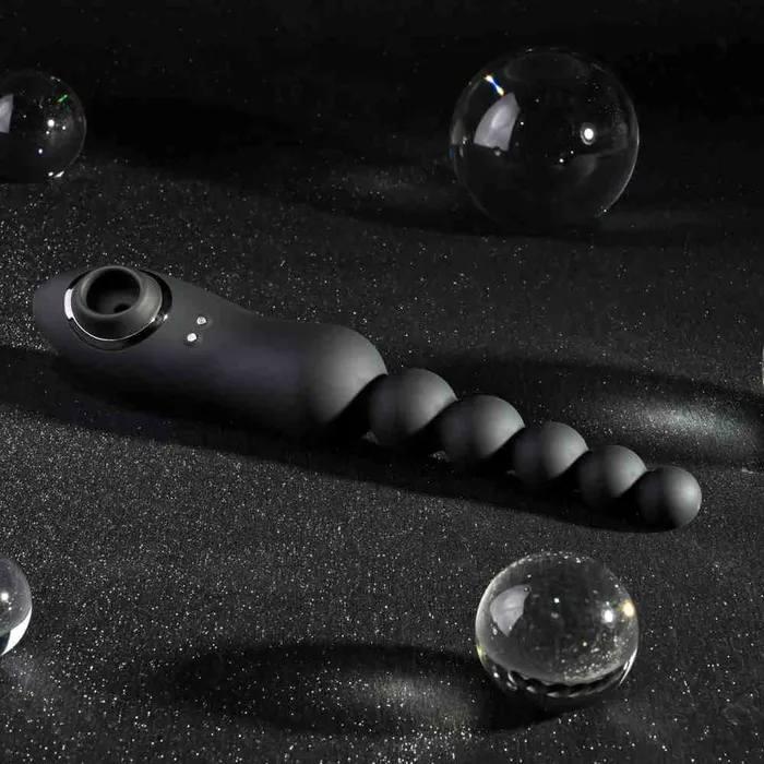 Female Sex Toys Playboy Pleasure Let It Bead Vibrating Anal Beads Clitoral Suction Playboy Pleasure