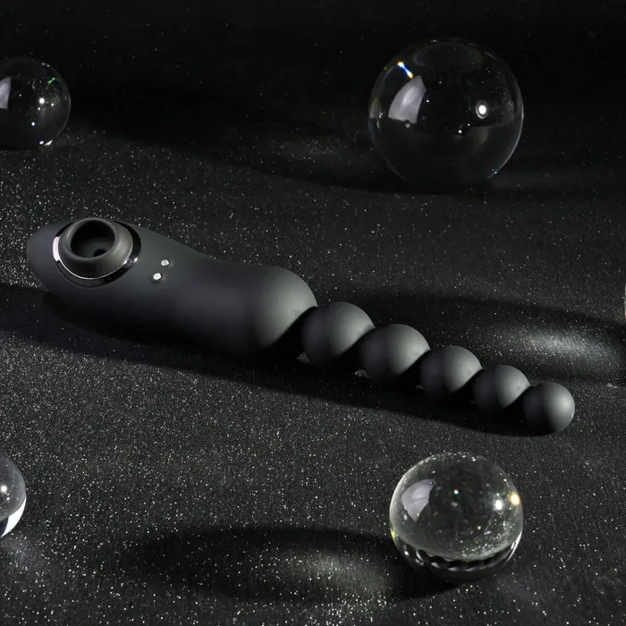 Female Sex Toys Playboy Pleasure Let It Bead Vibrating Anal Beads Clitoral Suction Playboy Pleasure
