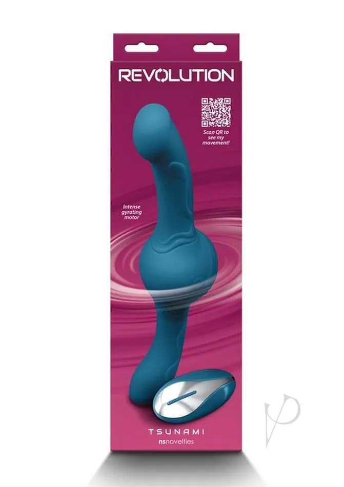 Female Sex Toys Revolution Revolution Tsunami Rechargeable Silicone Vibrator with Remote Control Teal Female Sex Toys Revolution Revolution Tsunami Rechargeable Silicone Vibrator with Remote Control Teal