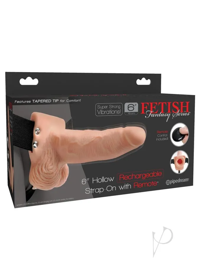 Fetish Fantasy Series Female Sex Toys Fetish Fantasy Series Rechargeable Hollow StrapOn Dildo with Balls and Harness with Remote Control 6in Vanilla Fetish Fantasy Series Female Sex Toys Fetish Fantasy Series Rechargeable Hollow StrapOn Dildo with Balls and Harness with Remote Control 6in Vanilla