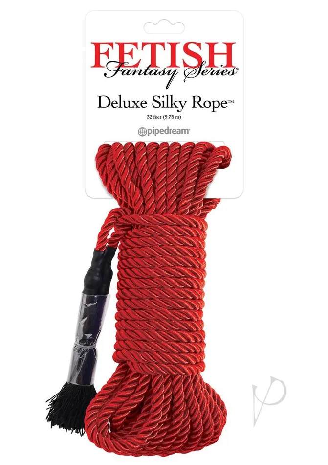 Fetish Fantasy Series Fetish Fantasy Series Deluxe Silky Rope 32ft Red Couples Fetish Fantasy Series Fetish Fantasy Series Deluxe Silky Rope 32ft Red Couples