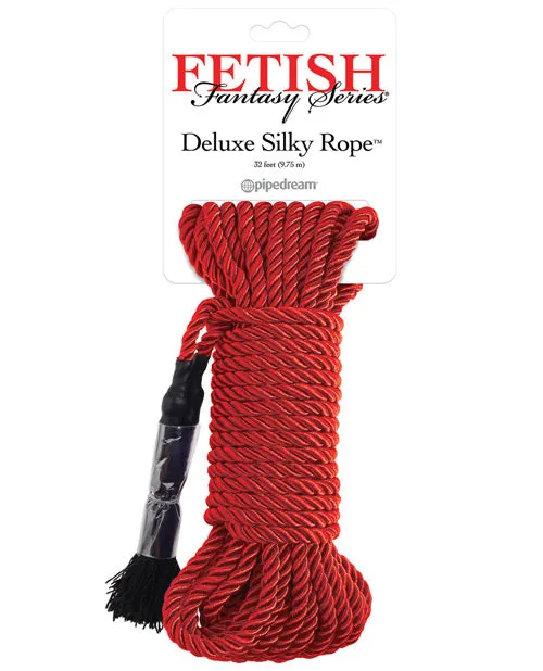Fetish Fantasy Series Fetish Fantasy Series Deluxe Silky Rope 32ft Red Couples Fetish Fantasy Series Fetish Fantasy Series Deluxe Silky Rope 32ft Red Couples
