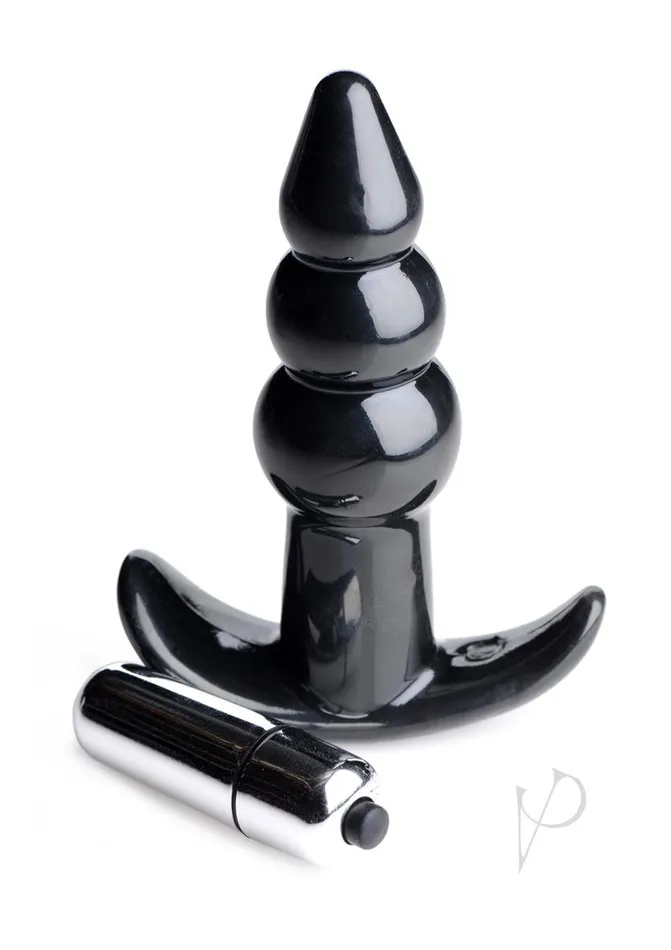 Frisky Anal Frisky Bubbling Noir Ribbed Anal Plug Black