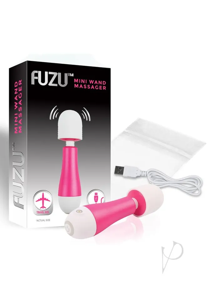 Fuzu Female Sex Toys Fuzu Rechargeable Silicone Mini Wand Massager Pink