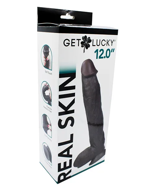 Get Lucky Dildos Get Lucky 12 Real Skin Series Dark Brown Get Lucky Dildos Get Lucky 12 Real Skin Series Dark Brown