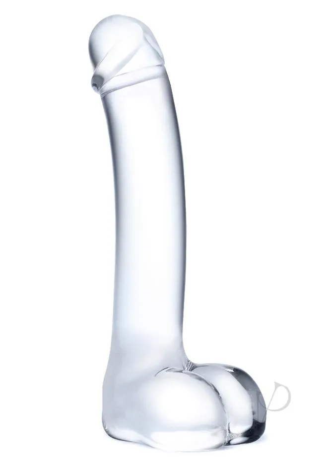 Glas Dildos Glas Realistic Curved Glass G Spot Dildo 7in Clear Glas Dildos Glas Realistic Curved Glass G Spot Dildo 7in Clear