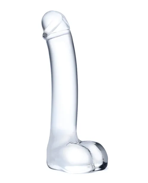 Glas Dildos Glas Realistic Curved Glass G Spot Dildo 7in Clear Glas Dildos Glas Realistic Curved Glass G Spot Dildo 7in Clear