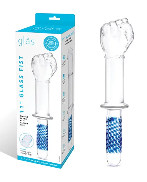 Glas Fist Double Ended Glass with Handle Grip 11in Clear Glas Dildos Glas Fist Double Ended Glass with Handle Grip 11in Clear Glas Dildos