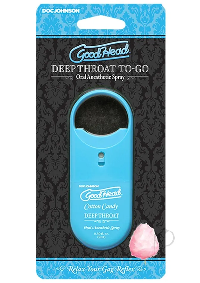 GoodHead Deep Throat ToGo Oral Anesthetic Spray Cotton Candy 33oz Good Head Vibrators GoodHead Deep Throat ToGo Oral Anesthetic Spray Cotton Candy 33oz Good Head Vibrators