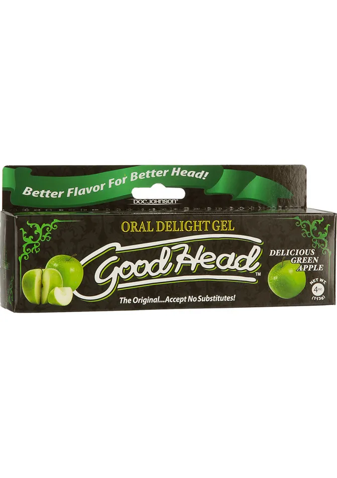 GoodHead Oral Delight Gel Flavored Green Apple 4oz Good Head Enhancers