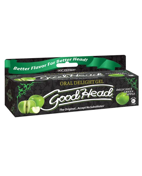 GoodHead Oral Delight Gel Flavored Green Apple 4oz Good Head Enhancers GoodHead Oral Delight Gel Flavored Green Apple 4oz Good Head Enhancers