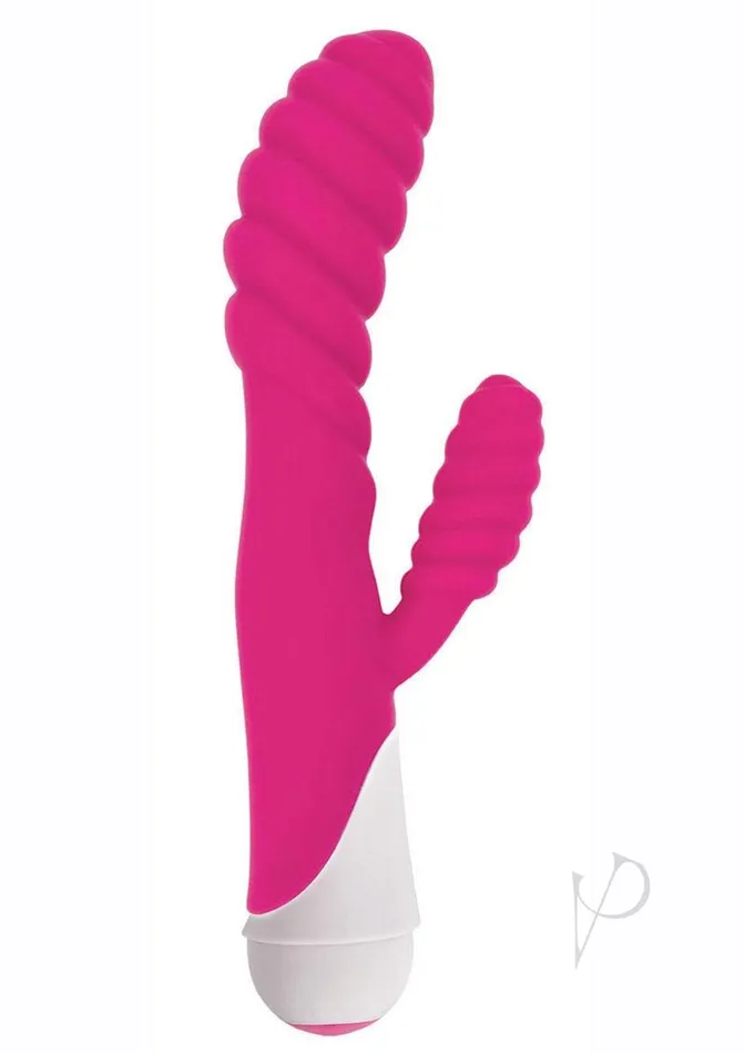 Gossip Vibrators Gossip Diana 20x Rippled Silicone Rabbit Vibrator Pink