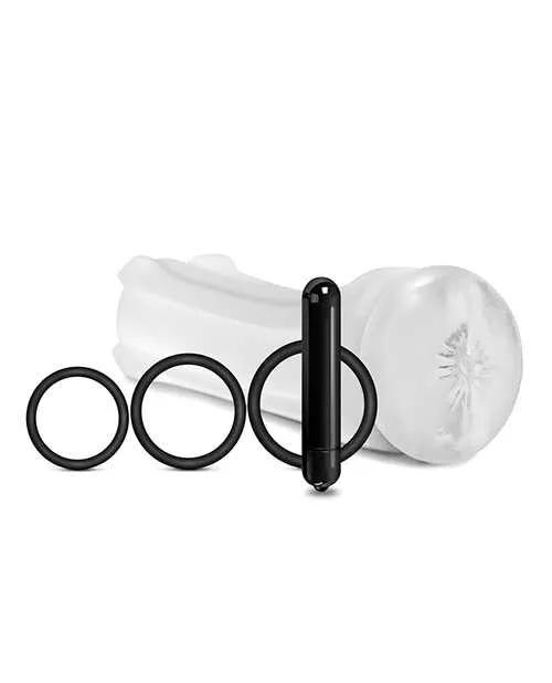 Happy Ending MSTR B8 Bum Rush Vibrating Ass Pack Kit of 5 Clear Anal