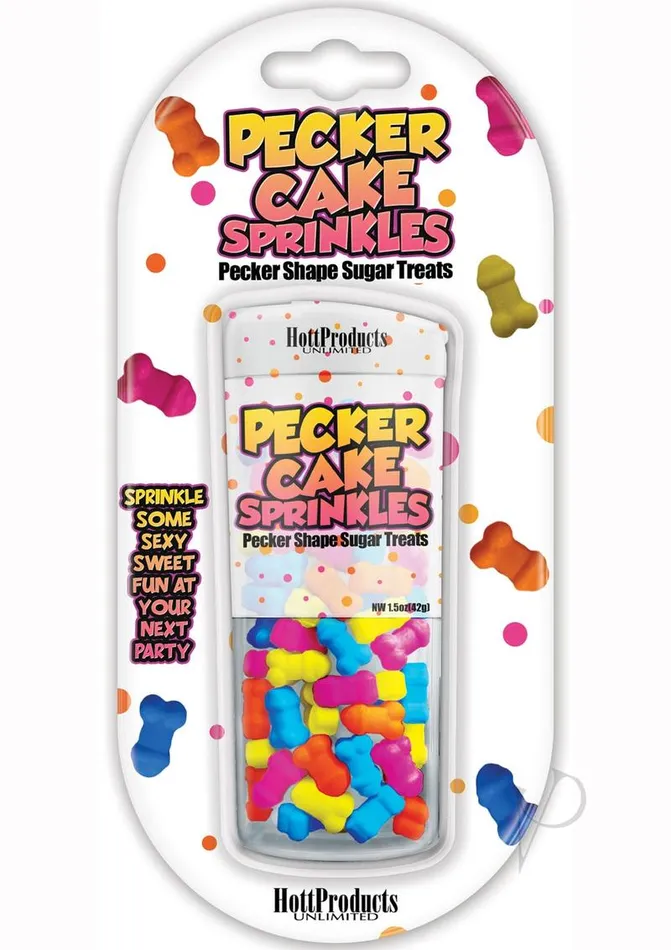 Hott Products Vibrators Pecker Cake Sprinkles Multicolor
