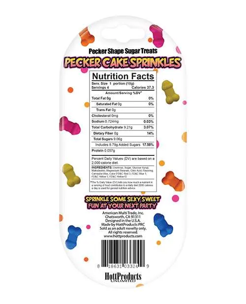 Hott Products Vibrators Pecker Cake Sprinkles Multicolor Hott Products Vibrators Pecker Cake Sprinkles Multicolor