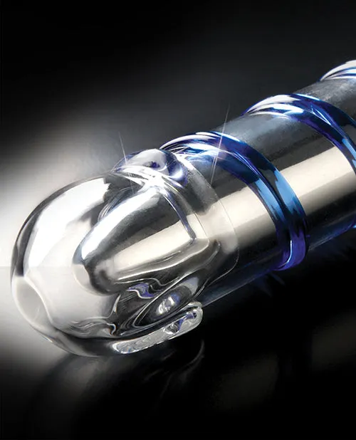 Icicles No 20 Textured Glass Vibrator ClearBlue Icicles Dildos