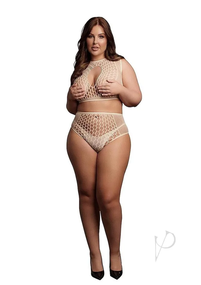 Le Desir Le Desir Duo Net Key Hole Bra Set Queen Beige Dildos Le Desir Le Desir Duo Net Key Hole Bra Set Queen Beige Dildos