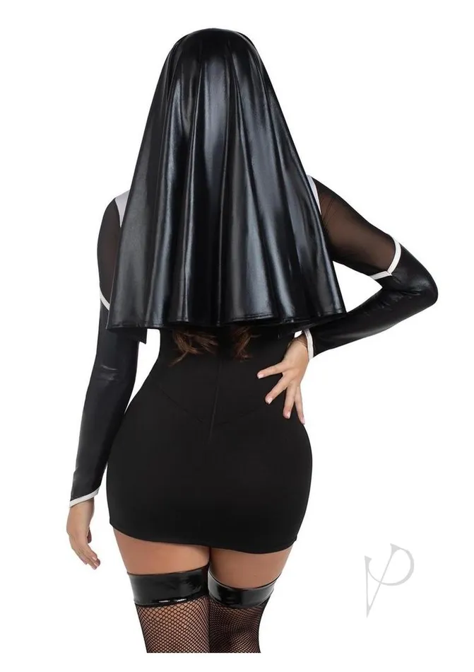 Leg Avenue Couples Leg Avenue Holy Hottie Set Boned Garter Dress with Cross Accents and Nun Habit 2 Piece XSmall BlackWhite Leg Avenue Couples Leg Avenue Holy Hottie Set Boned Garter Dress with Cross Accents and Nun Habit 2 Piece XSmall BlackWhite