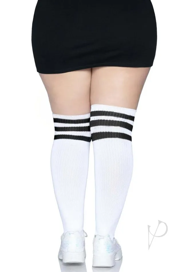Leg Avenue Over The Knee Athletic Socks 1X2X WhiteBlack Leg Avenue Anal Leg Avenue Over The Knee Athletic Socks 1X2X WhiteBlack Leg Avenue Anal