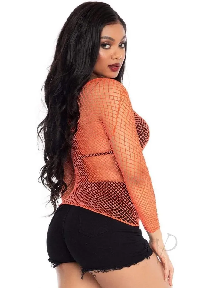Leg Avenue Vibrators Leg Avenue Spandex Long Sleeved Industrial Net shirt OS Coral Leg Avenue Vibrators Leg Avenue Spandex Long Sleeved Industrial Net shirt OS Coral