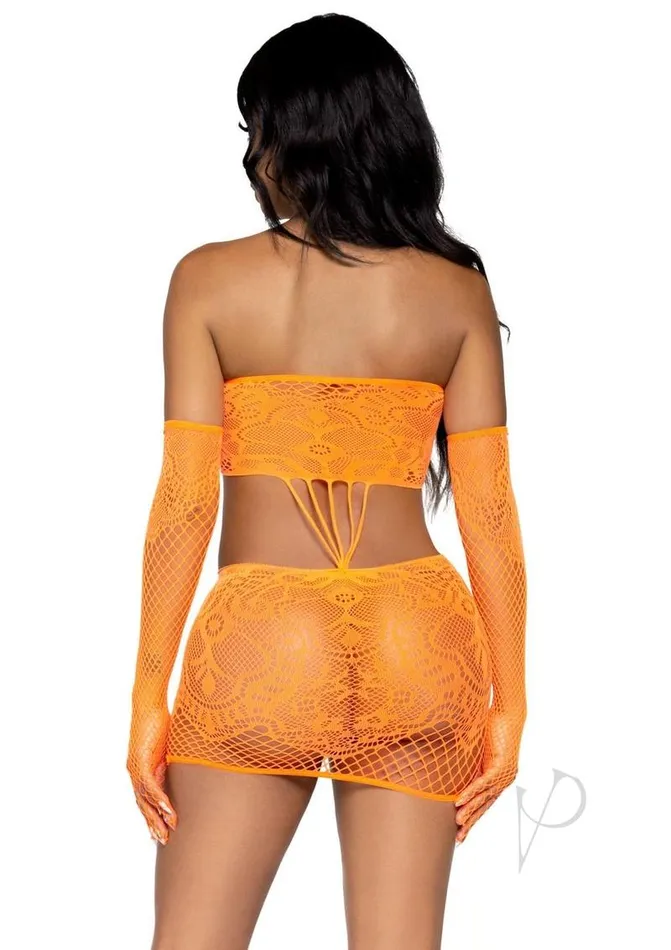 Leg Avenue Vibrators Leg Avenue Strappy Lace Tube Dress and Matching Gloves 2 pieces OS Orange Leg Avenue Vibrators Leg Avenue Strappy Lace Tube Dress and Matching Gloves 2 pieces OS Orange