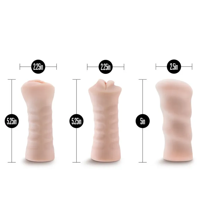 M For Men 3Pack SelfLubricating Vibrating Strokers Blush Novelties Male Sex Toys