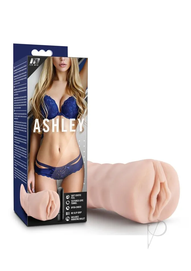 M For Men Male Sex Toys M for Men Ashley Vibrating Masturbator with Bullet Pussy Vanilla M For Men Male Sex Toys M for Men Ashley Vibrating Masturbator with Bullet Pussy Vanilla