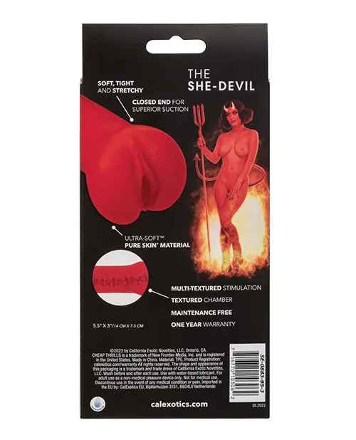 Male Sex Toys Cheap Thrills Cheap Thrills The SheDevil Stroker Pussy Red