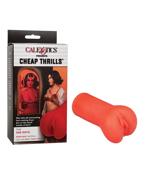 Male Sex Toys Cheap Thrills Cheap Thrills The SheDevil Stroker Pussy Red