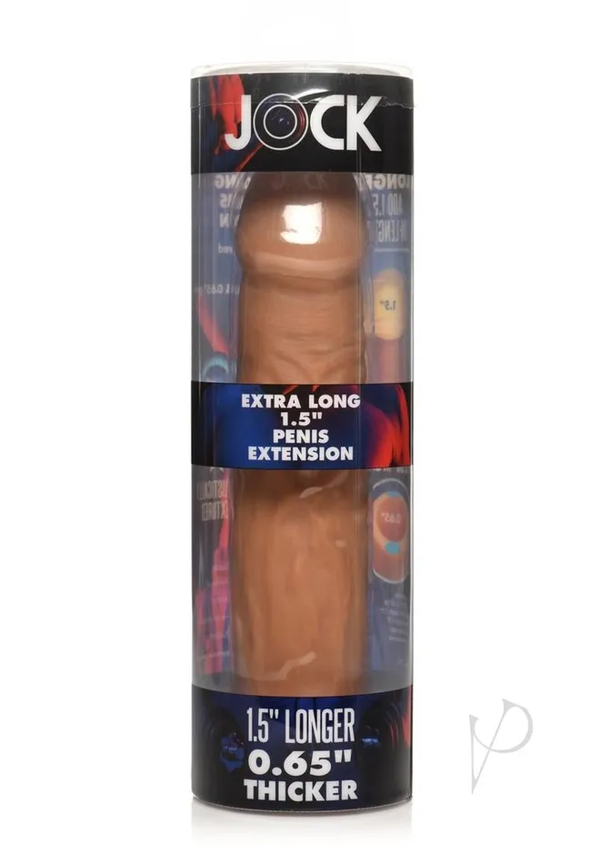 Male Sex Toys Jock JOCK Extra Long Penis Extension Sleeve 15in Caramel