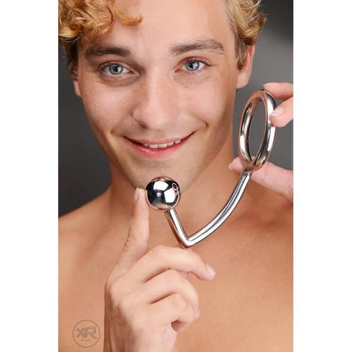 Male Sex Toys Master Series Stainless Steel Anal Intruder Cock Ring