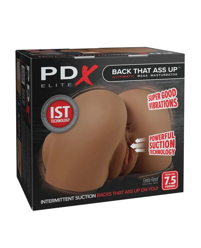 Male Sex Toys Pdx Elite PDX Elite Back That Ass Up Automatic Rechargeable Mega Masturbator Caramel
