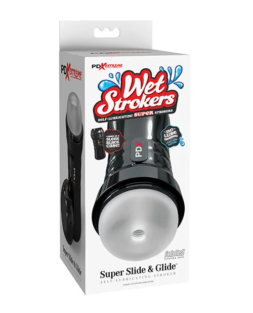 Male Sex Toys Pipedream Extreme Toyz PDX Extreme Wet Strokers Super Slide and Glide Frosted