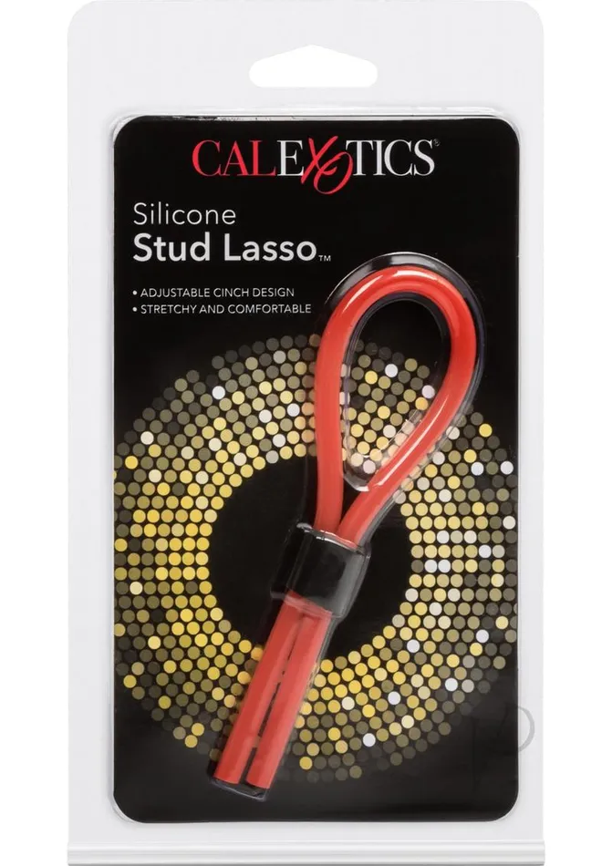 Male Sex Toys Rings Silicone Stud Lasso Adjustable Cock Tie Red