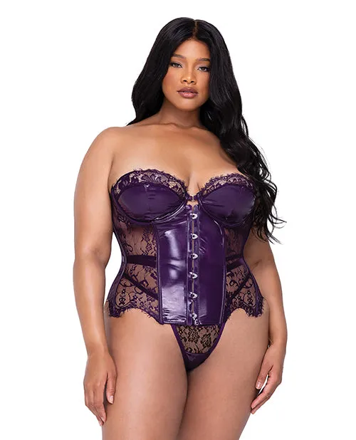 Male Sex Toys Roma Confidential Sugar Plum Scalloped Eyelash Lace Faux Leather Bustier wSteel Boning Thong Purple 1X Male Sex Toys Roma Confidential Sugar Plum Scalloped Eyelash Lace Faux Leather Bustier wSteel Boning Thong Purple 1X