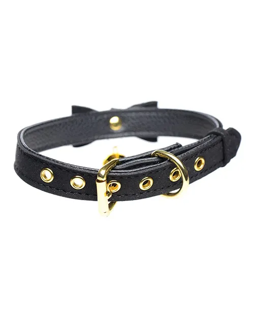 Master Series Anal Master Series Golden Kitty Cat Bell Collar BlackGold