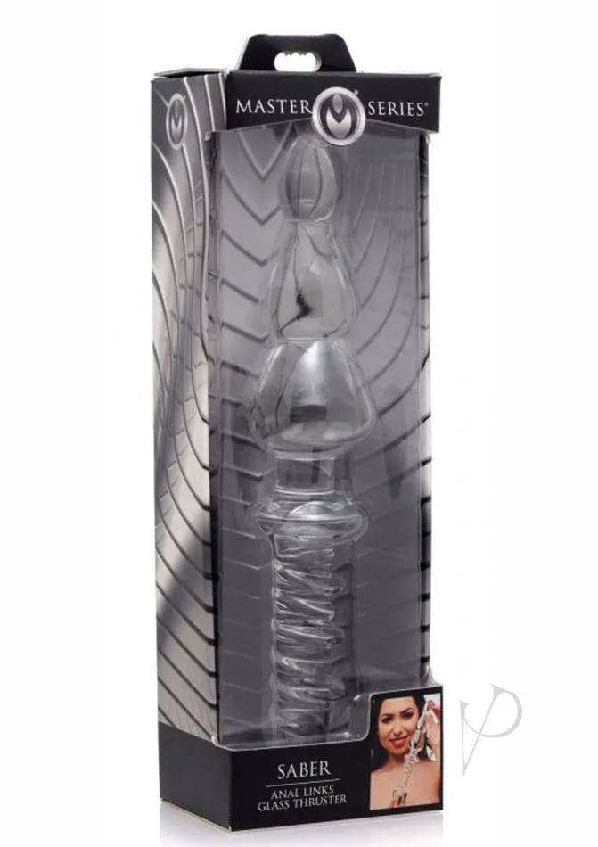 Master Series Anal Master Series Saber Anal Links Glass Thruster Clear